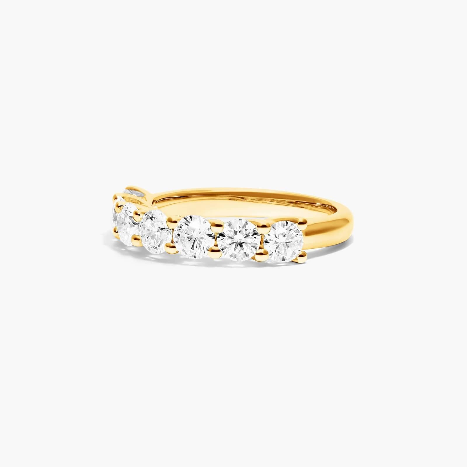 Anel de ouro feminino aparador meia aliança solitario com diamantes