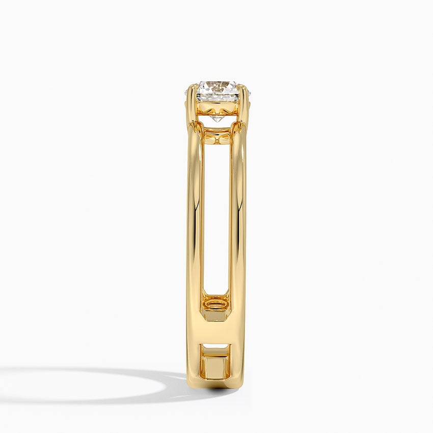Anel de Noivado Ouro 18k Diamantes Solitário double solitarie
