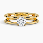 Anel de Noivado Ouro 18k Diamantes Solitário double solitarie | New | anel-de-noivado, Anéis, diamante, Diamantes, noivado, pink, white, yellow | AUREA FINE JEWELRY