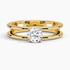 Anel de Noivado Ouro 18k Diamantes Solitário double solitarie | New | anel-de-noivado, Anéis, diamante, Diamantes, noivado, pink, white, yellow | AUREA FINE JEWELRY