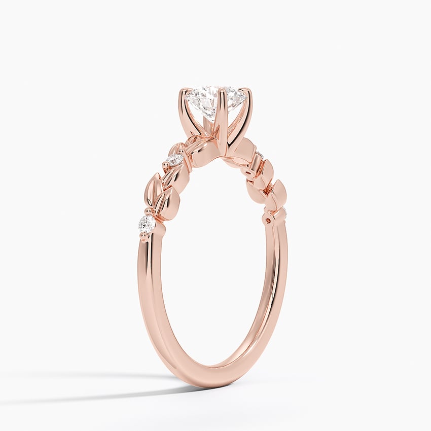 Anel de Noivado Ouro 18k Diamantes Solitário nature diamond
