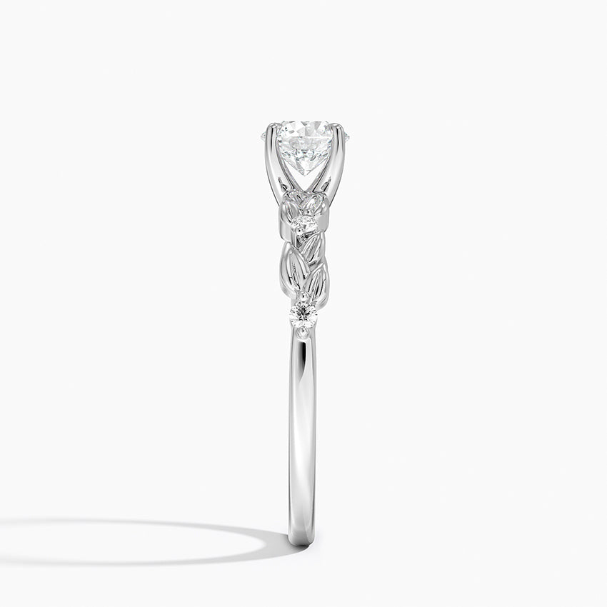 Anel de Noivado Ouro 18k Diamantes Solitário nature diamond