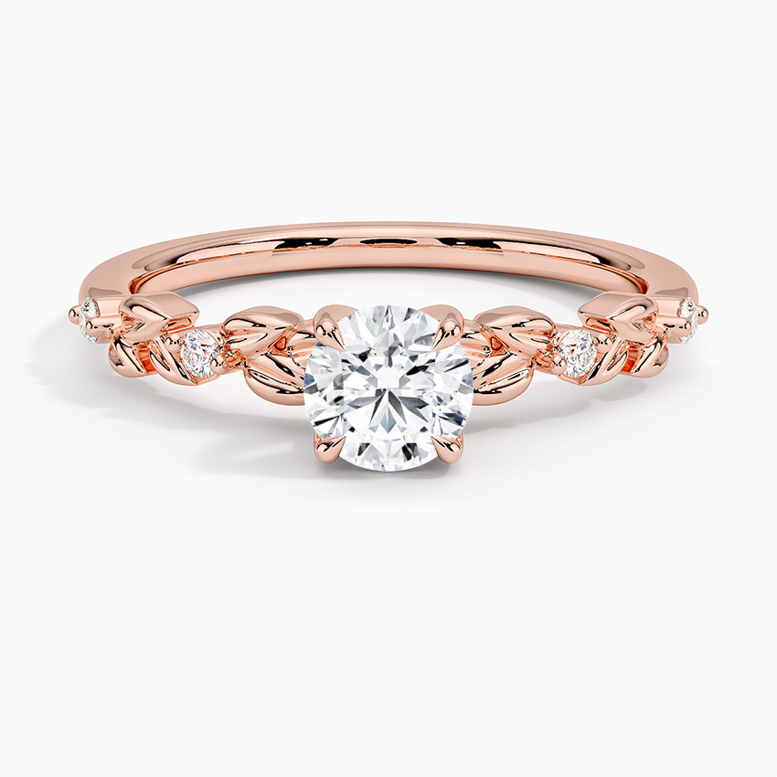 Anel de Noivado Ouro 18k Diamantes Solitário nature diamond
