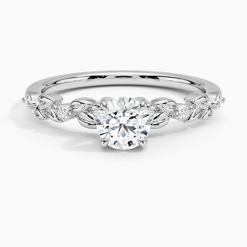 Anel de Noivado Ouro 18k Diamantes Solitário nature diamond