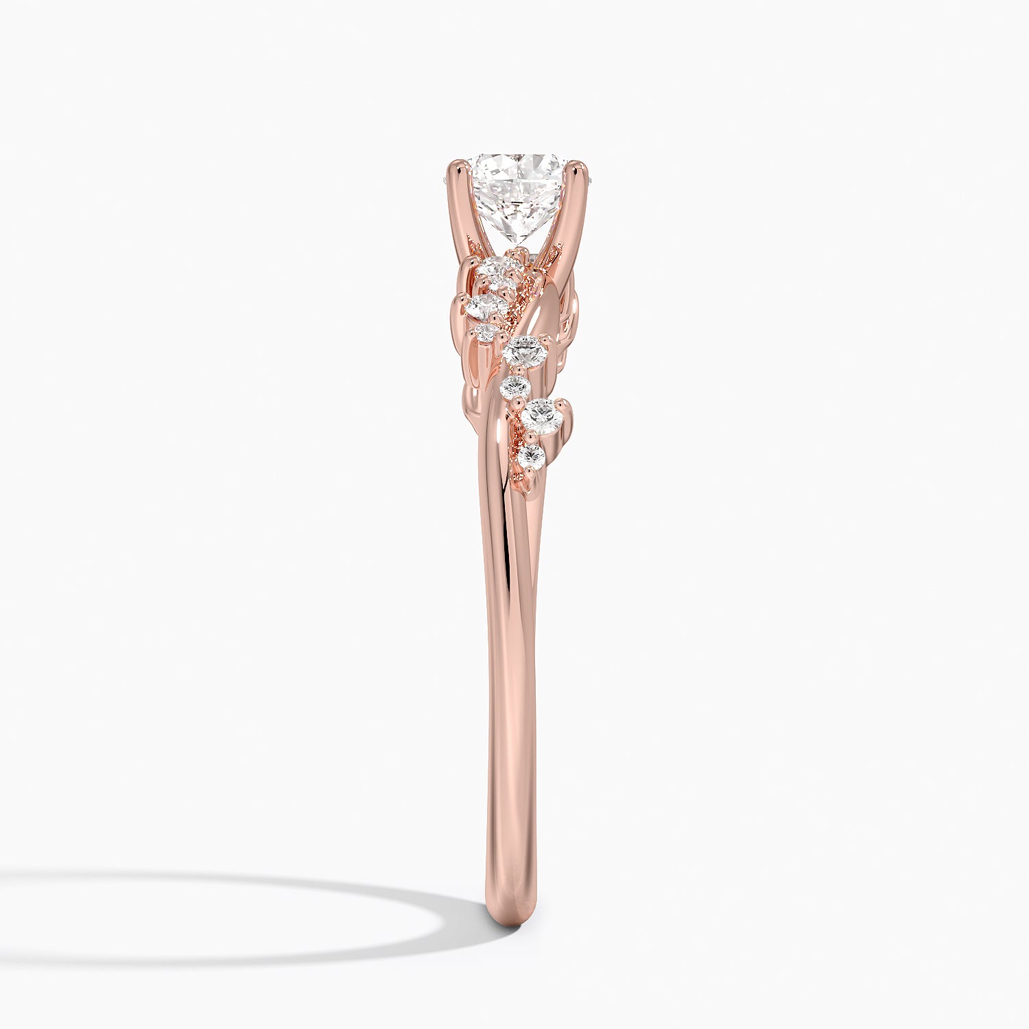 Anel de Noivado Solitário De Diamante Ouro 18k Luminus