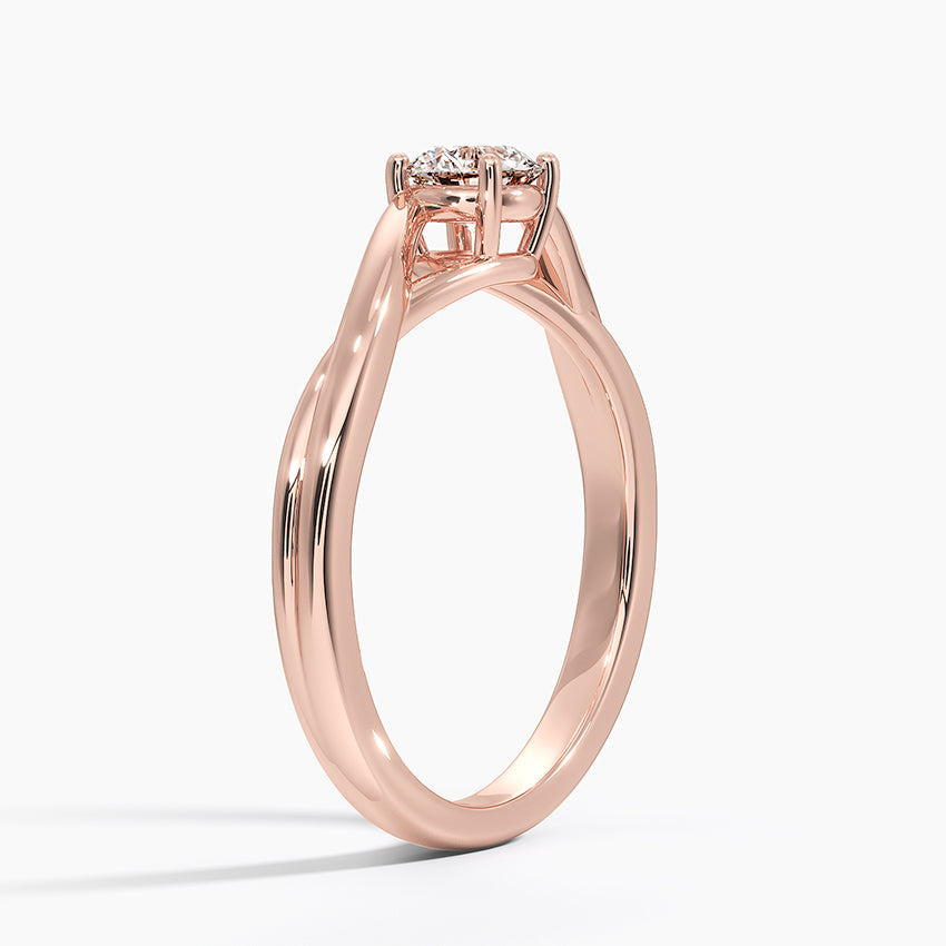 Anel De Noivado Ouro 18k 750 Diamantes Solitario signature