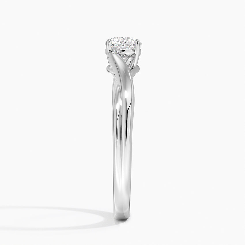 Anel De Noivado Ouro 18k 750 Diamantes Solitario signature