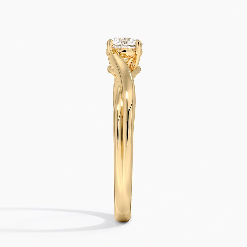 Anel De Noivado Ouro 18k 750 Diamantes Solitario signature