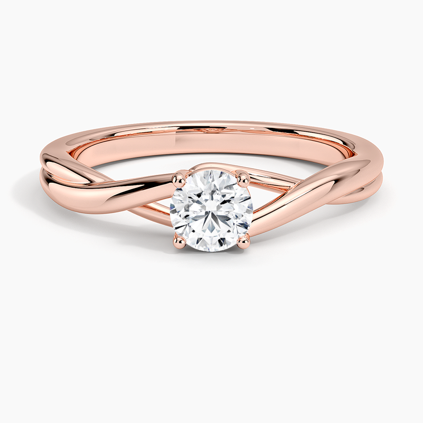 Anel De Noivado Ouro 18k 750 Diamantes Solitario signature