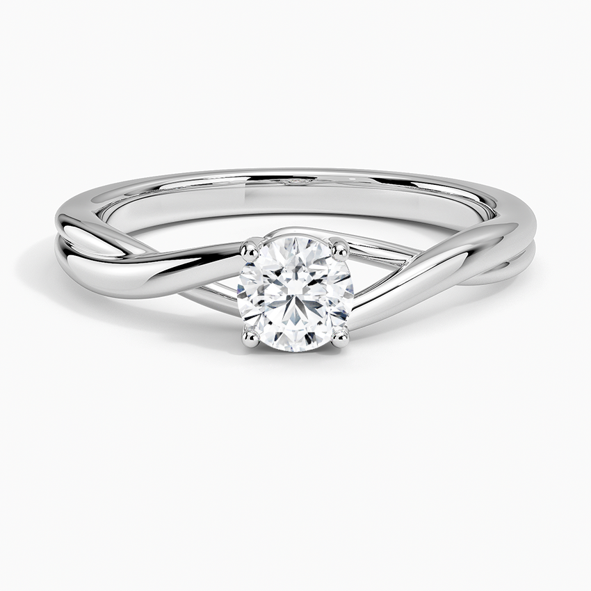 Anel De Noivado Ouro 18k 750 Diamantes Solitario signature