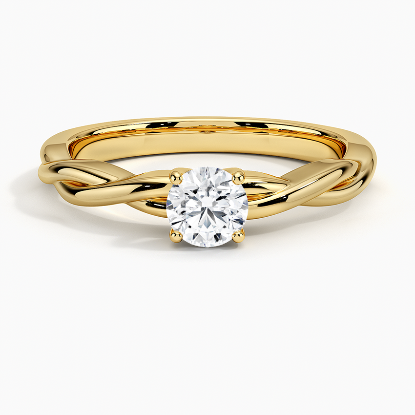 Anel de Noivado Solitario De Diamante Ouro 18k twist unique | New | anel-de-noivado, Anéis, diamante, Diamantes, noivado, pink, white, yellow | AUREA FINE JEWELRY