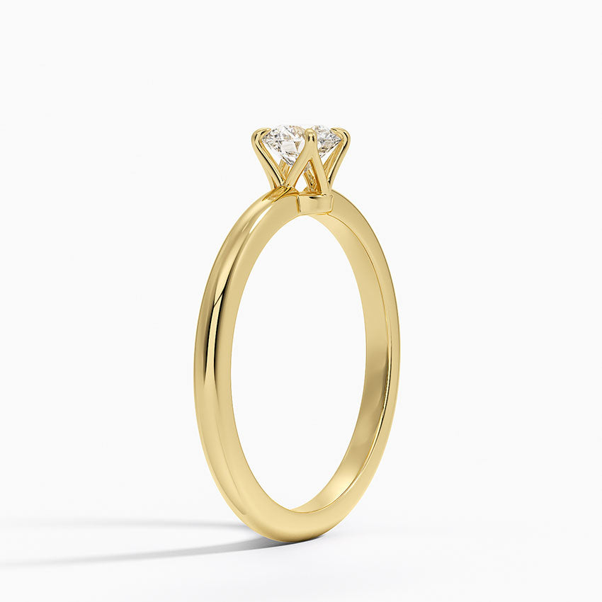 Anel de Noivado Solitario De Diamante Ouro 18k 750 Yves