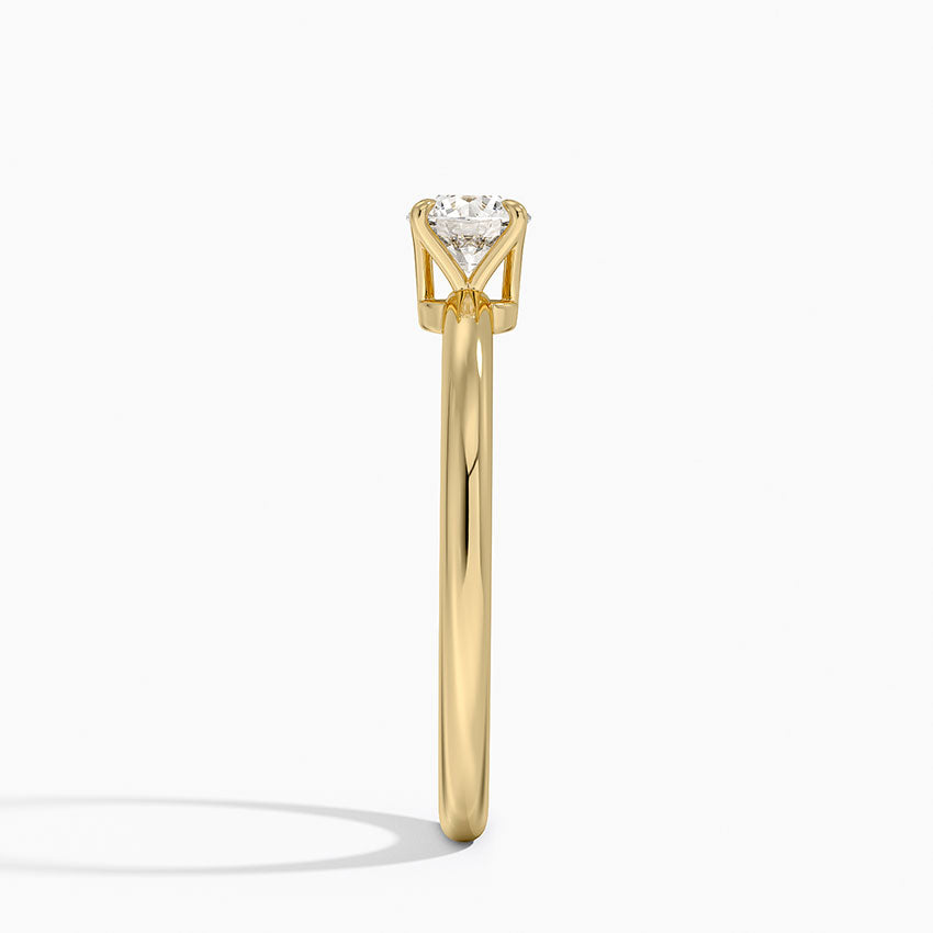 Anel de Noivado Solitario De Diamante Ouro 18k 750 Yves