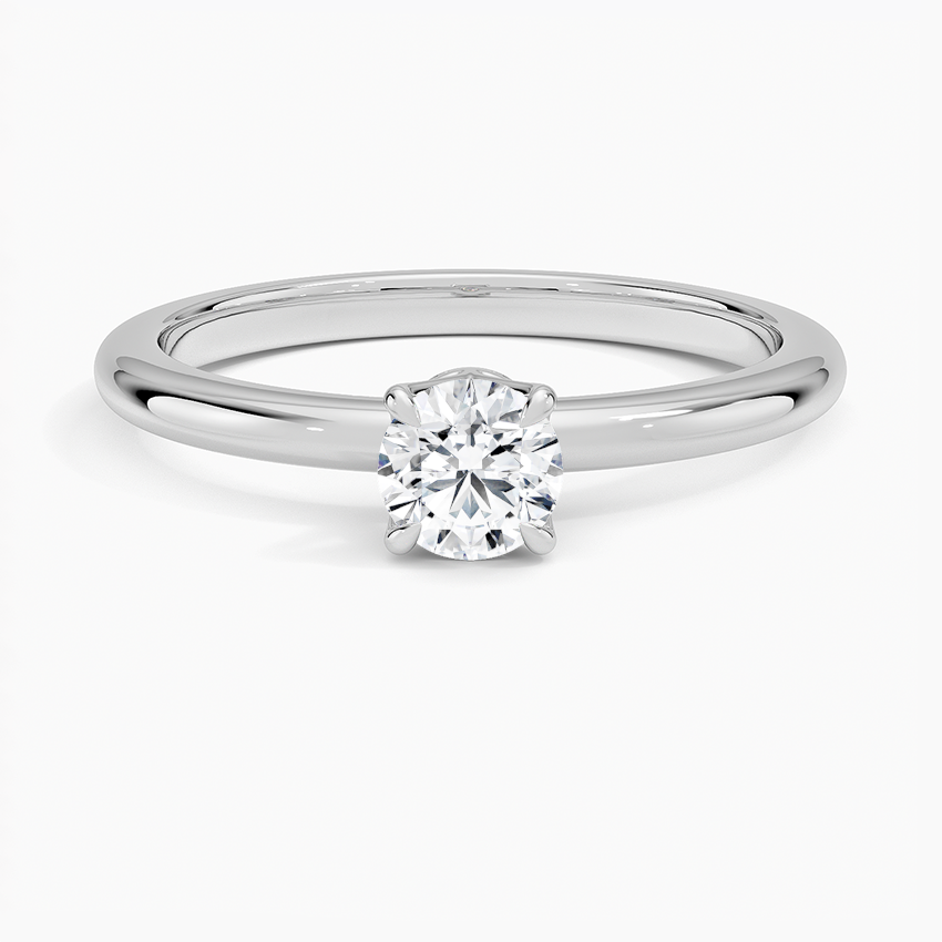 Anel de Noivado Solitario De Diamante Ouro 18k 750 Yves