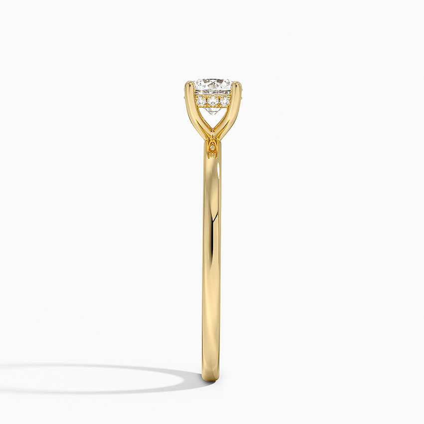 Anel de Noivado Solitario De Diamante Ouro 18k Life