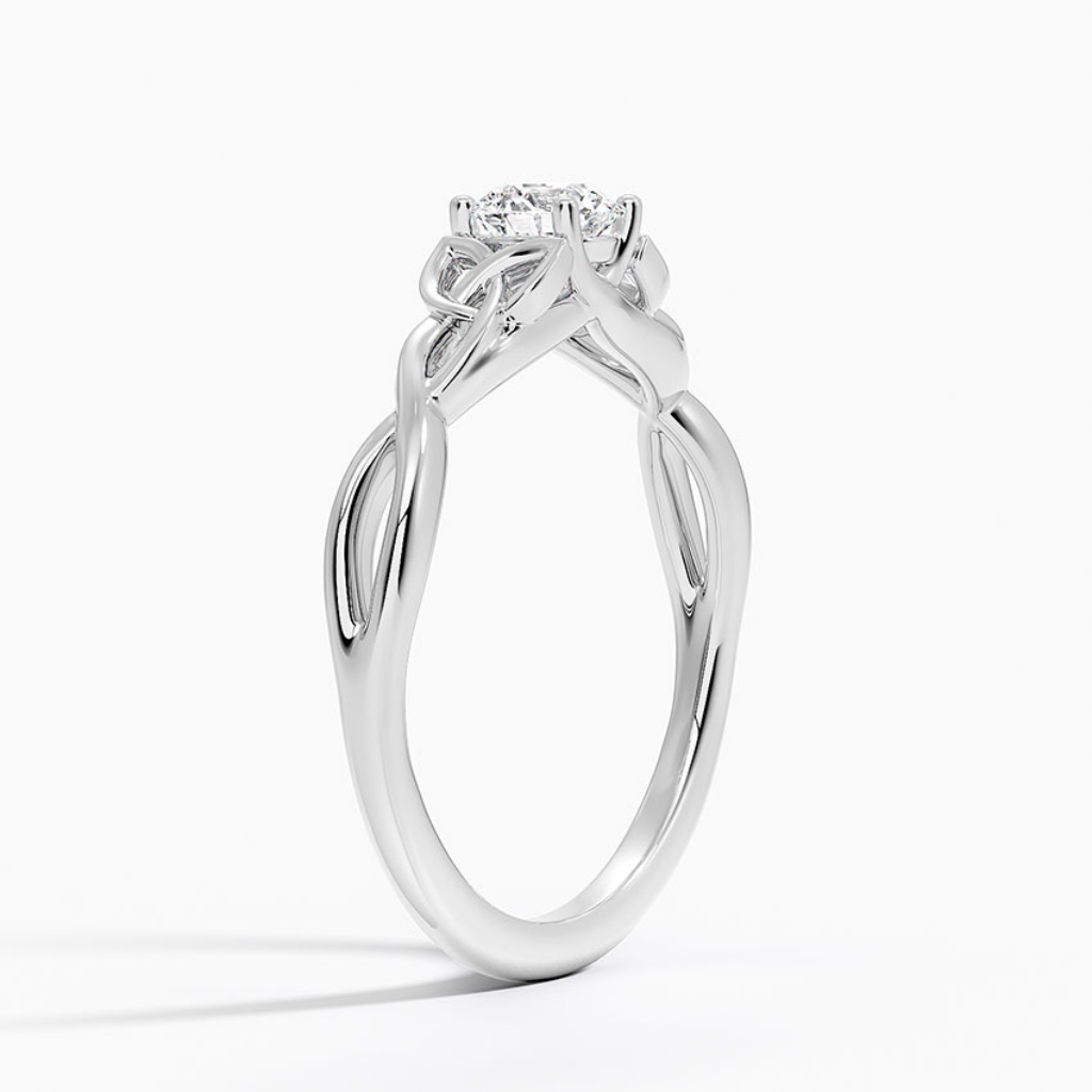 Anel de Noivado Solitário De Diamante Ouro Carolina 18k 750