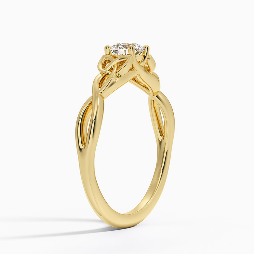 Anel de Noivado Solitário De Diamante Ouro Carolina 18k 750