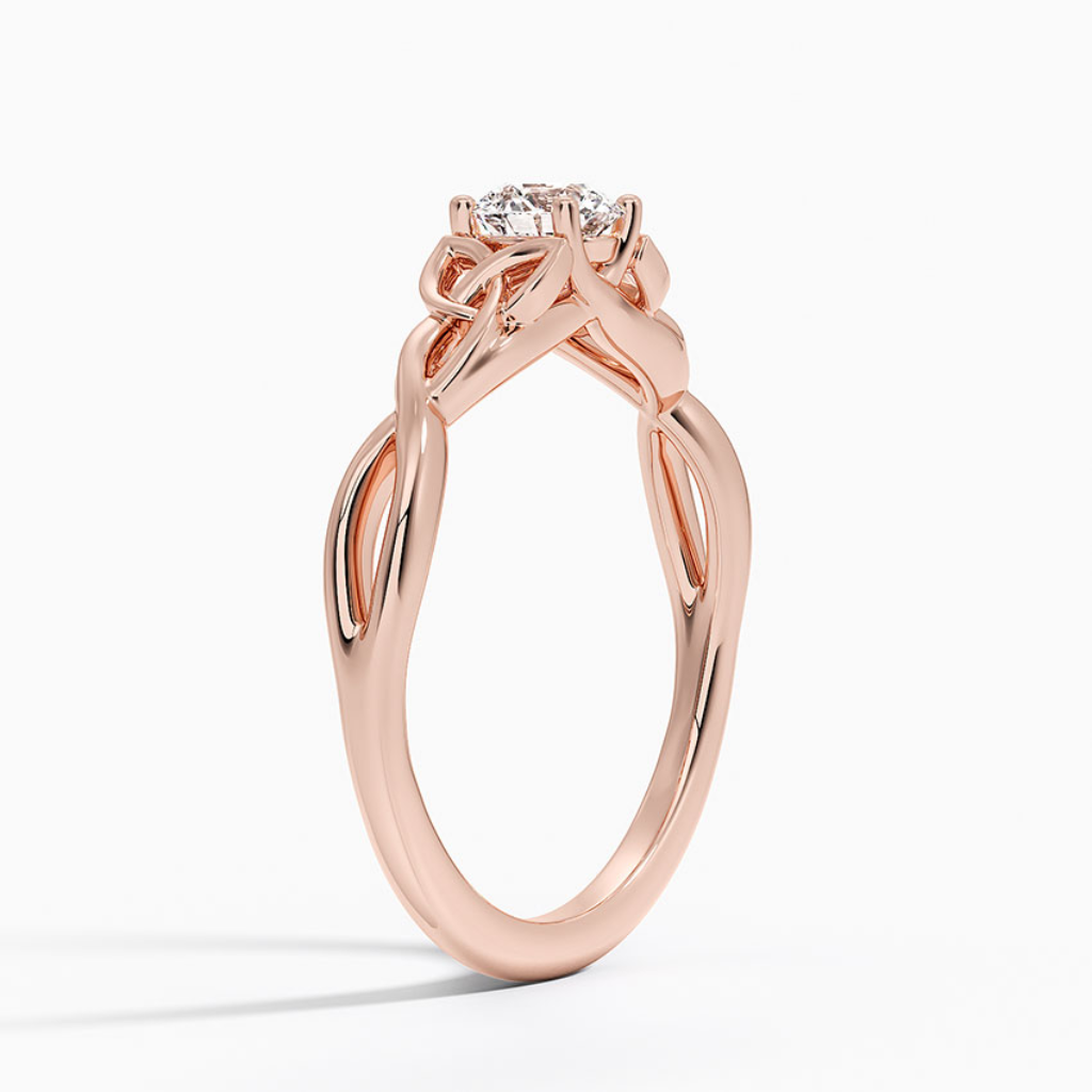 Anel de Noivado Solitário De Diamante Ouro Carolina 18k 750