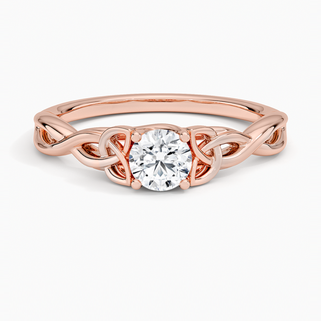 Anel de Noivado Solitário De Diamante Ouro Carolina 18k 750