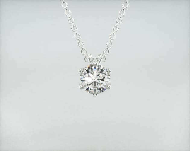 Colar Feminina Corrente em Ouro18k Solitario Diamante Luxo Vieiras 25 pontos