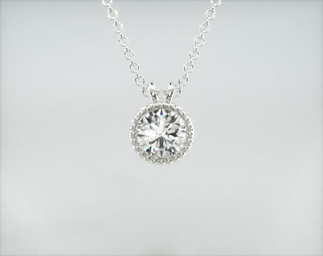 Colar Feminina Corrente em Ouro18k Solitario Diamante Luxo Moldura 25 pontos | New | diamante, white | AUREA FINE JEWELRY