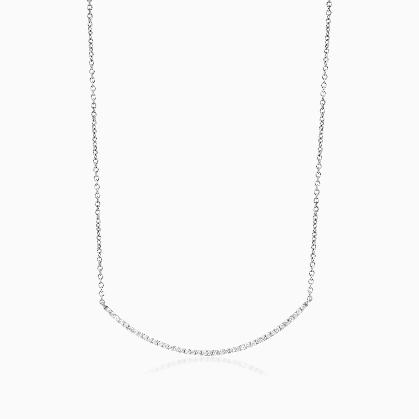 Corrente feminina em Ouro 18k diamantes barra luxo