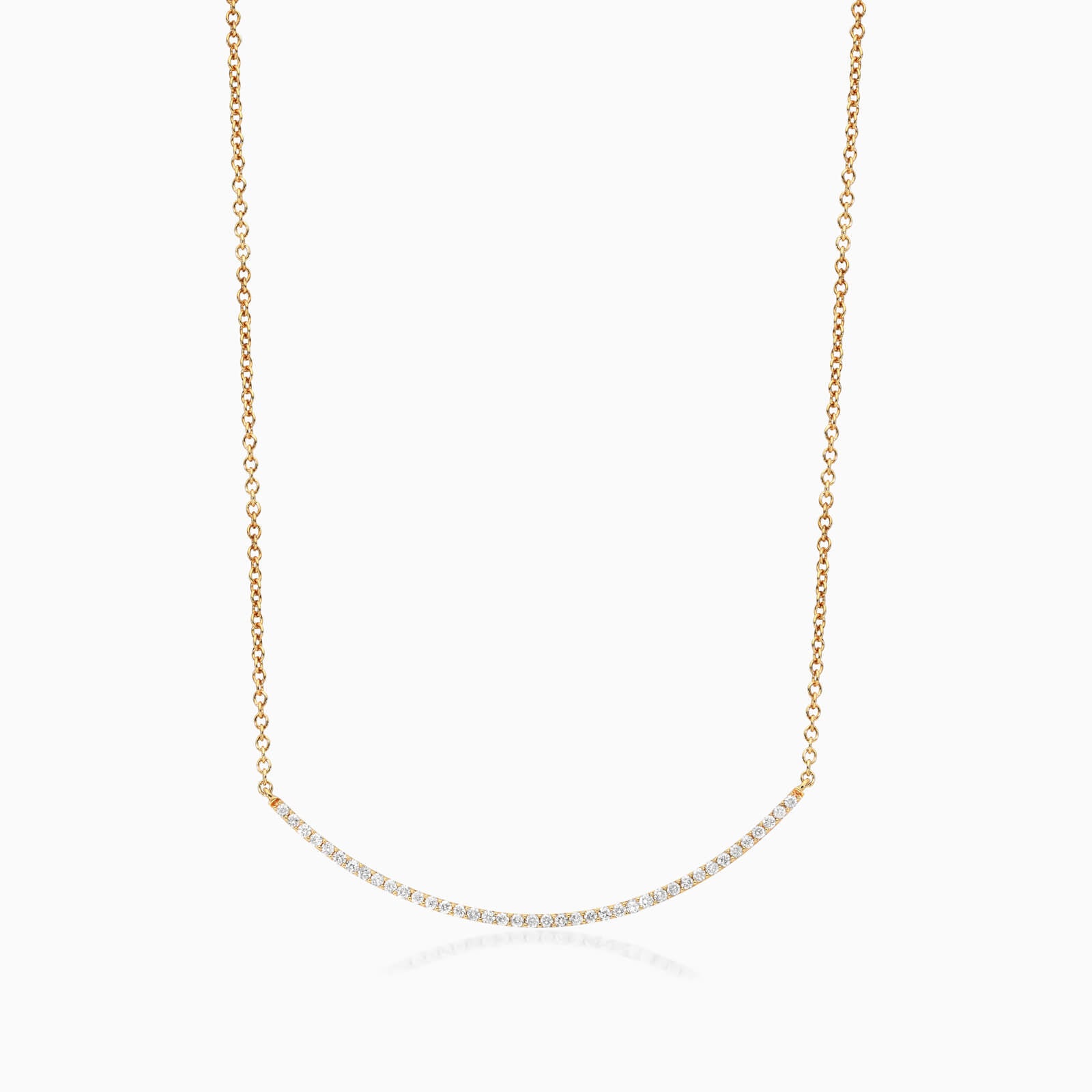 Corrente feminina em Ouro 18k diamantes barra luxo