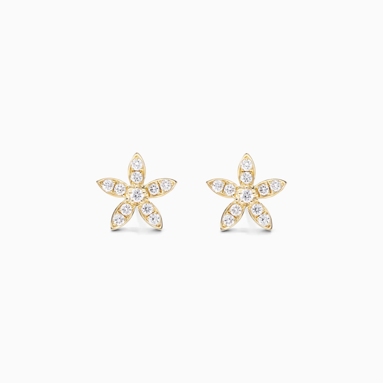 Brinco de Ouro 18k feminino flowers Diamantes Luxo | New | Brincos, Celestial Diamonds, diamante, yellow | AUREA FINE JEWELRY