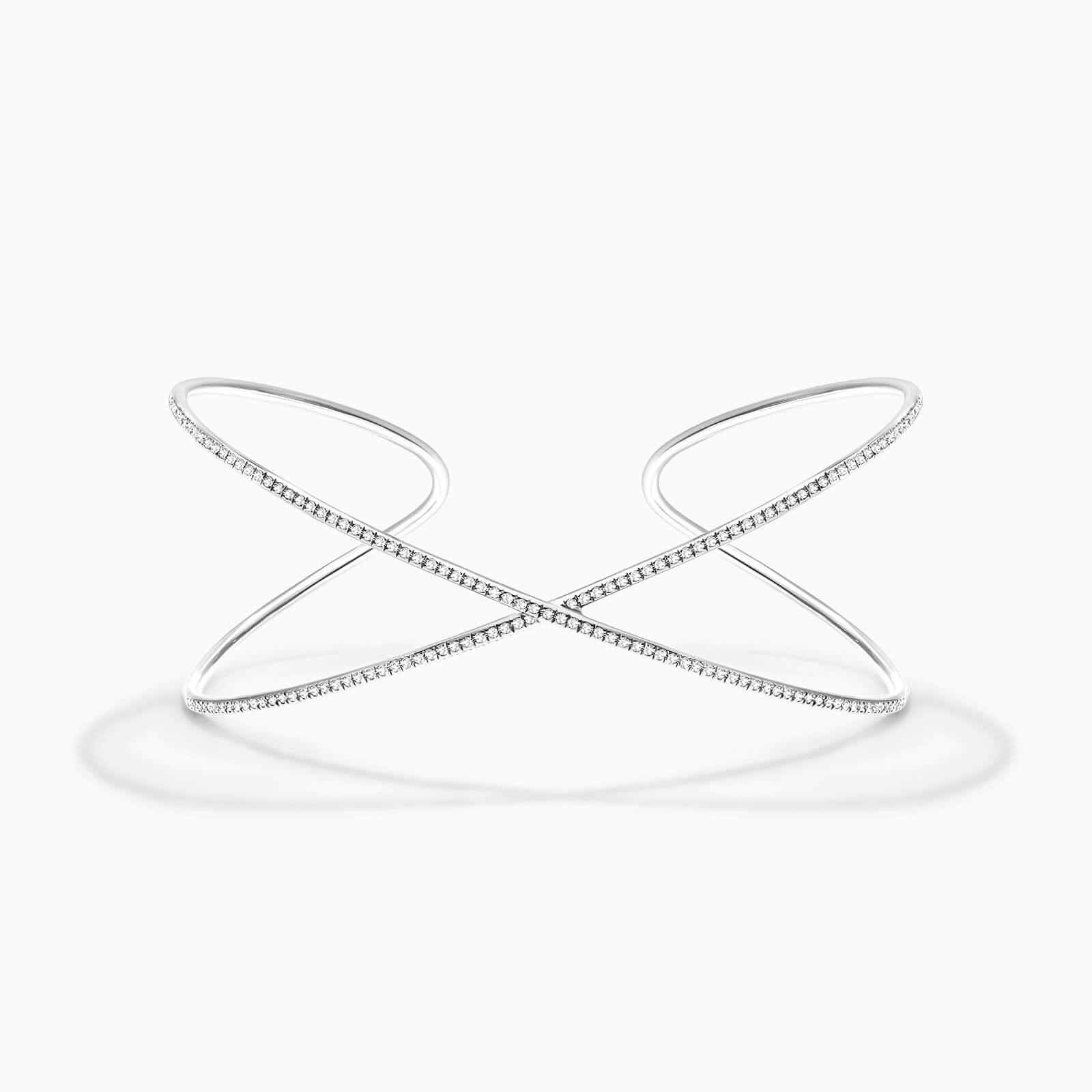 Pulseira Riviera dupla Feminina de ouro 18k diamantes Bracelete brilhantes