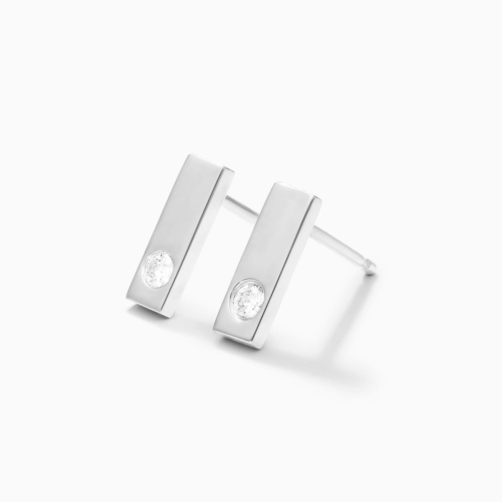 Brinco de Ouro 18k feminino bars Diamantes Luxo | New | Brincos, Celestial Diamonds, diamante, white | AUREA FINE JEWELRY