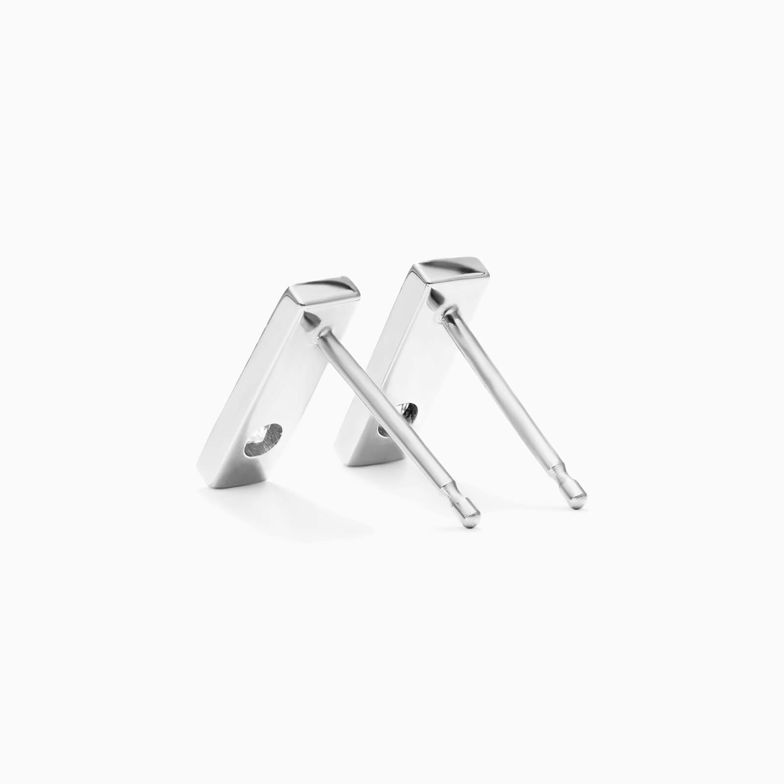 Brinco de Ouro 18k feminino bars Diamantes Luxo