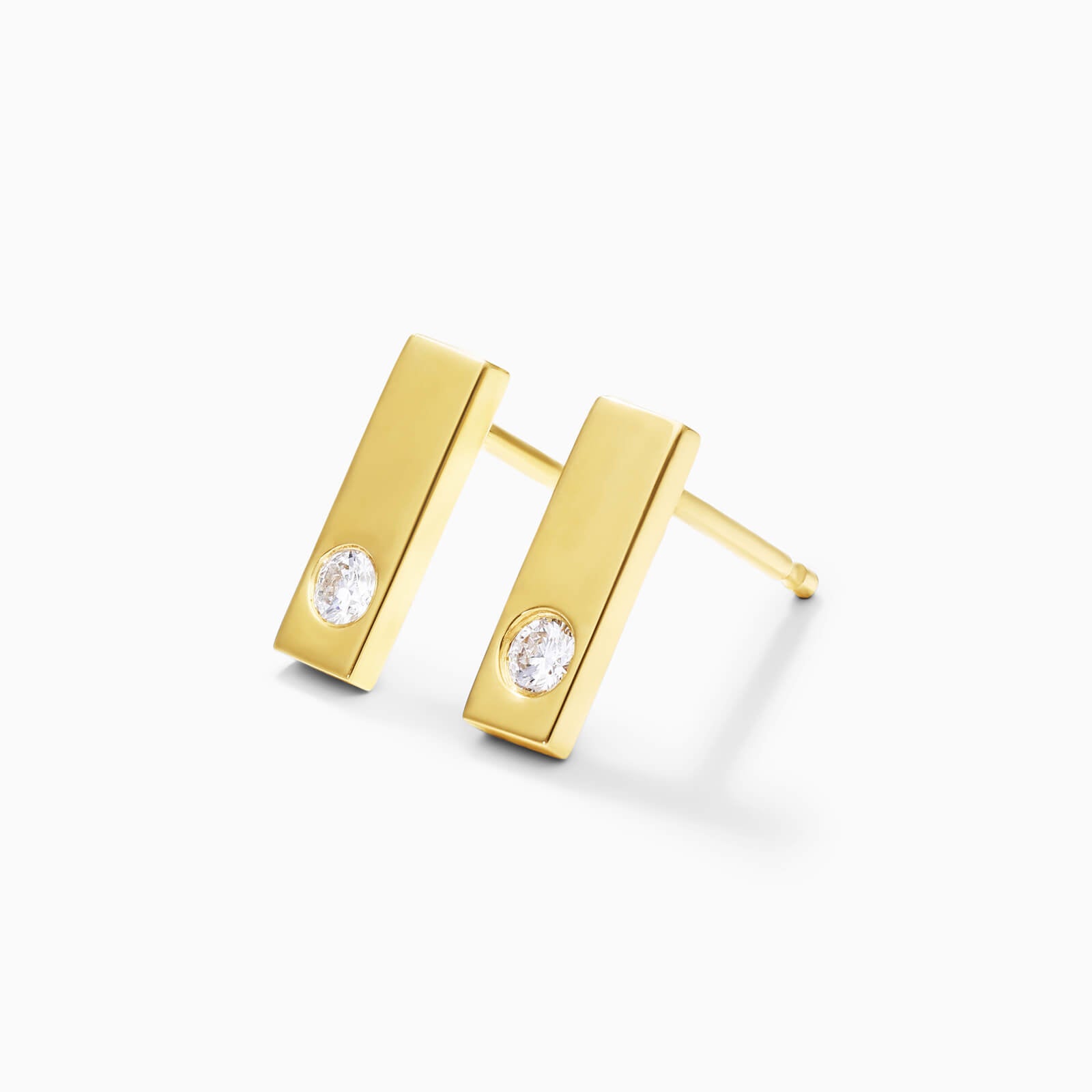Brinco de Ouro 18k feminino bars Diamantes Luxo | New | Brincos, Celestial Diamonds, diamante, yellow | AUREA FINE JEWELRY