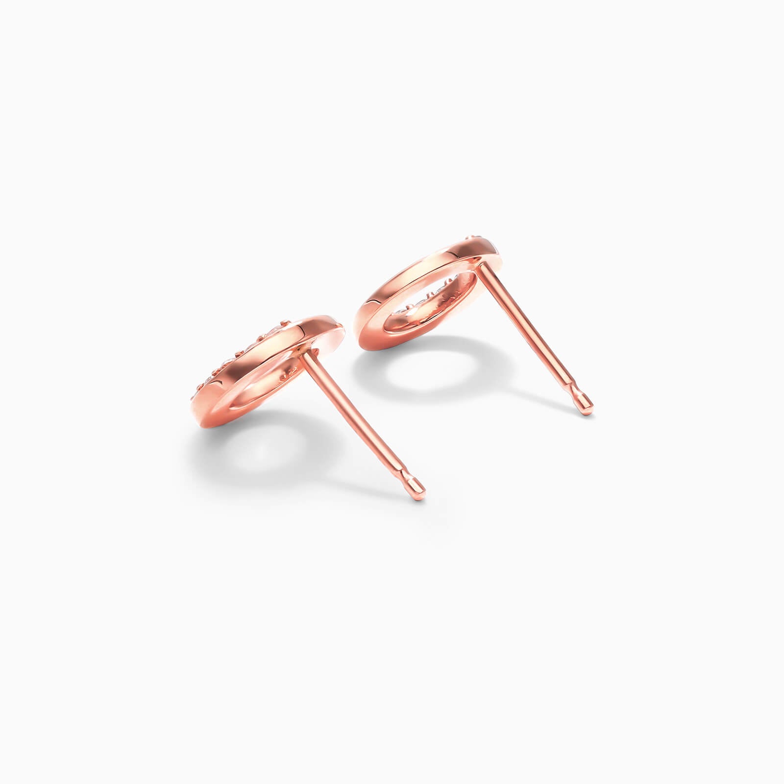Brinco de Ouro 18k feminino Diamantes Circle Luxo