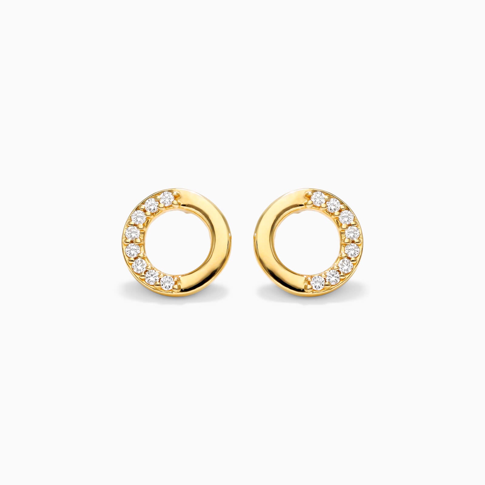 Brinco de Ouro 18k feminino Diamantes Circle Luxo | New | Brincos, diamante, yellow | AUREA FINE JEWELRY