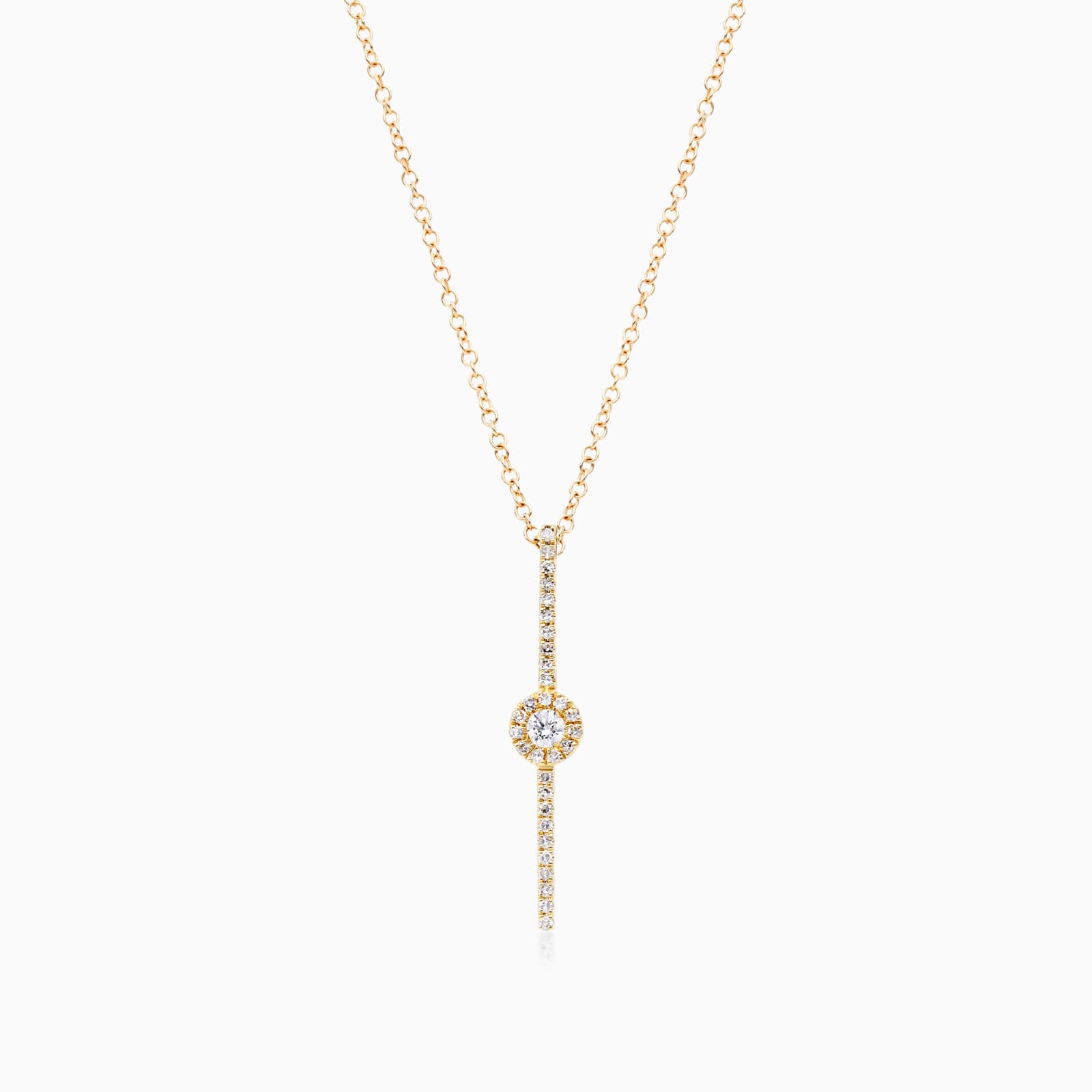 Corrente feminina em Ouro 18k diamantes ponto de luz luxo
