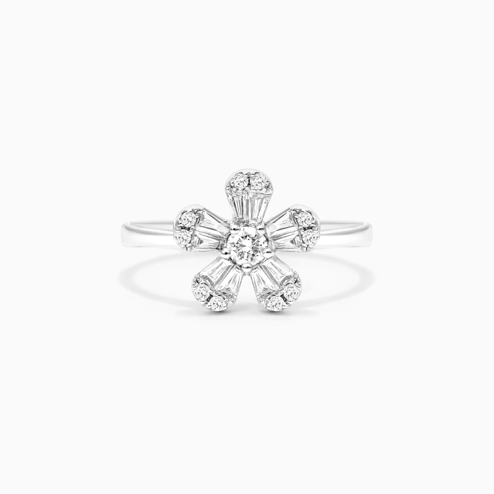 Anel de Flor em Ouro 18k c/ Diamantes Brilhantes De Luxo | New | anel-de-noivado, Anéis, diamante, noivado, white | AUREA FINE JEWELRY