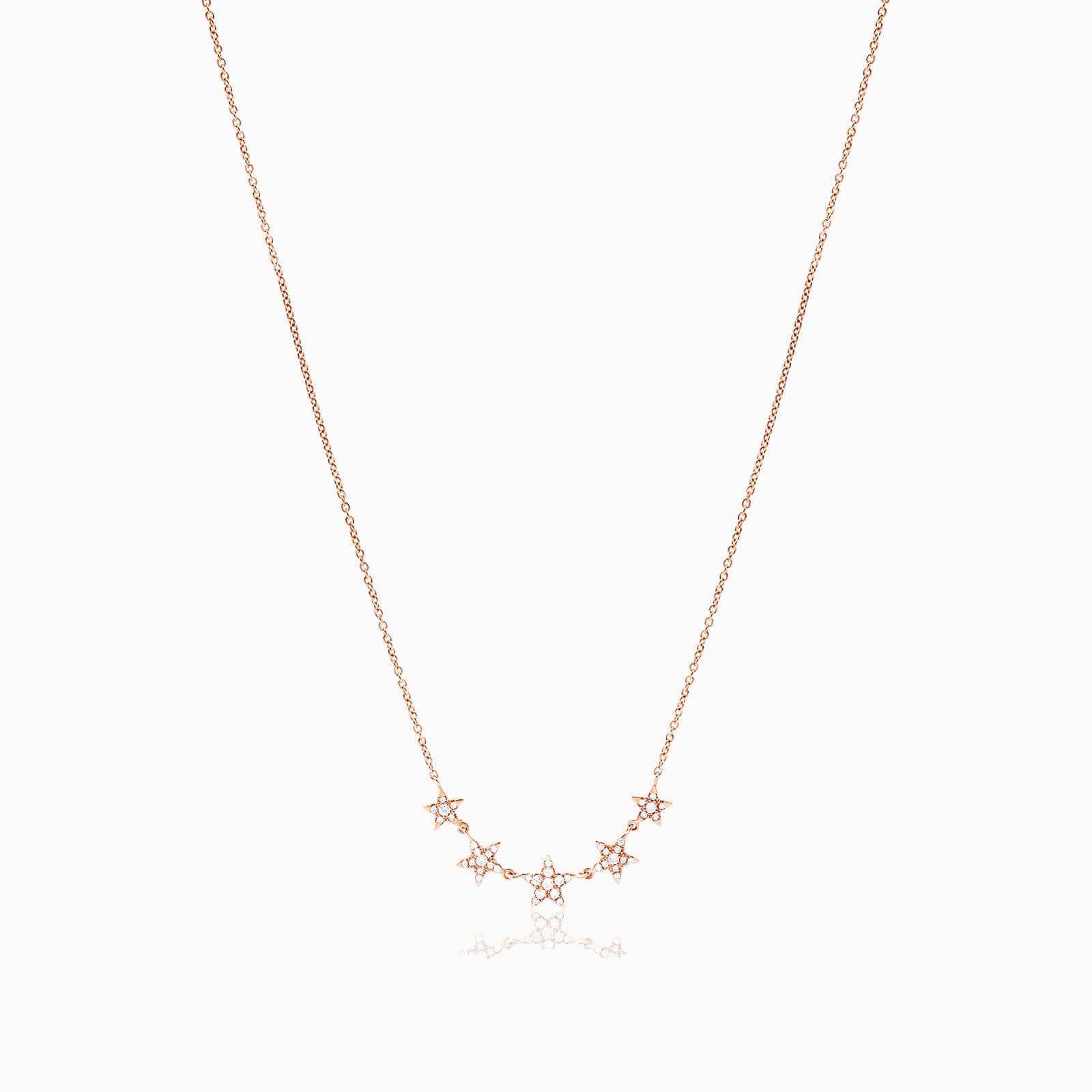 Corrente feminina em Ouro 18k diamantes stars luxo