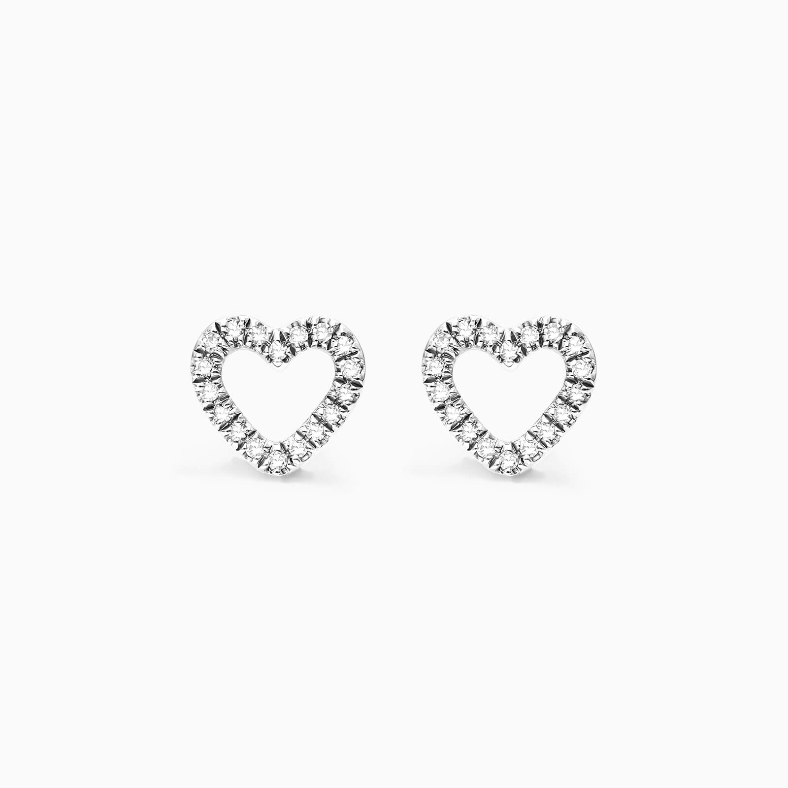 Brinco de Ouro 18k feminino Diamantes Heart II Luxo | New | Brincos, diamante, white | AUREA FINE JEWELRY