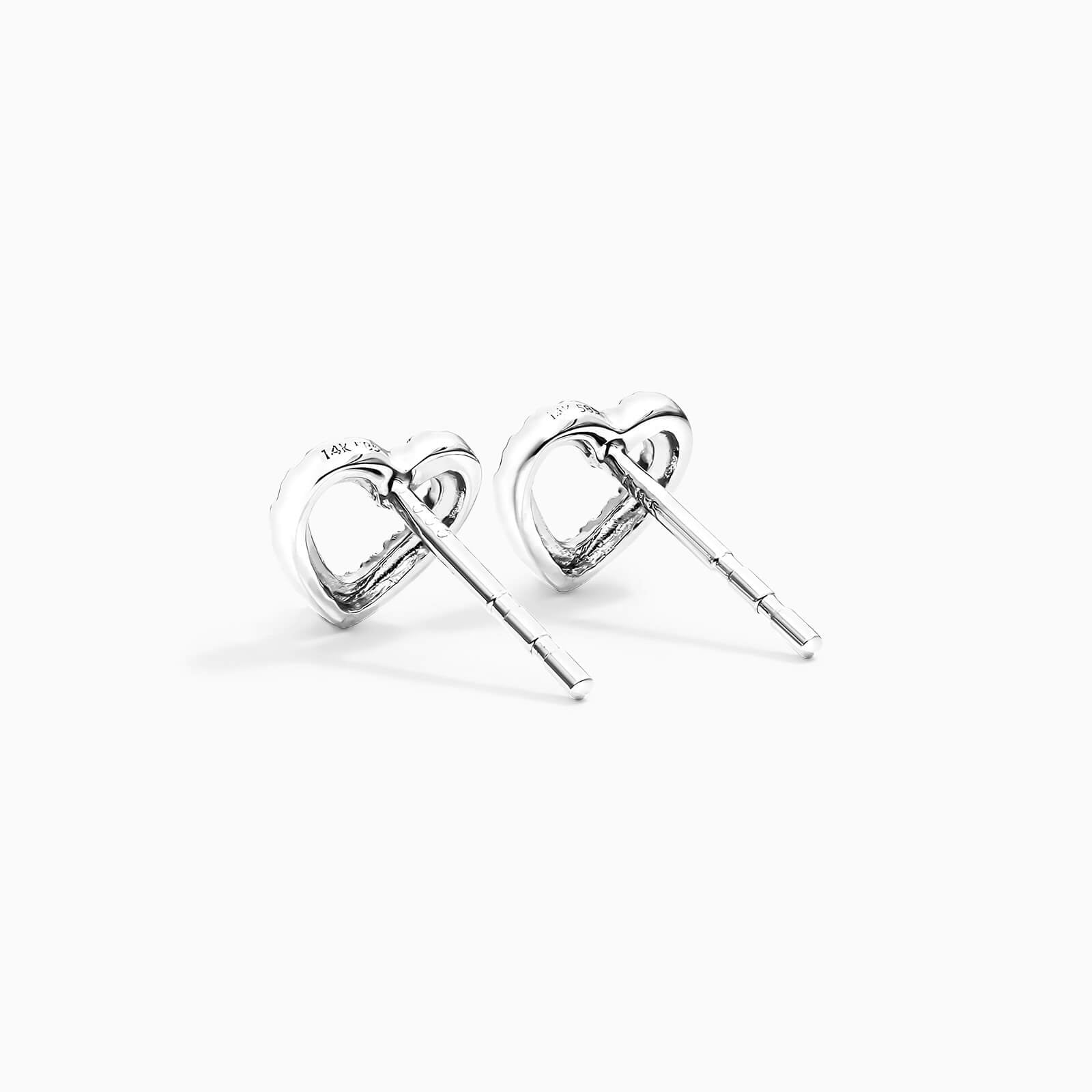 Brinco de Ouro 18k feminino Diamantes Heart II Luxo