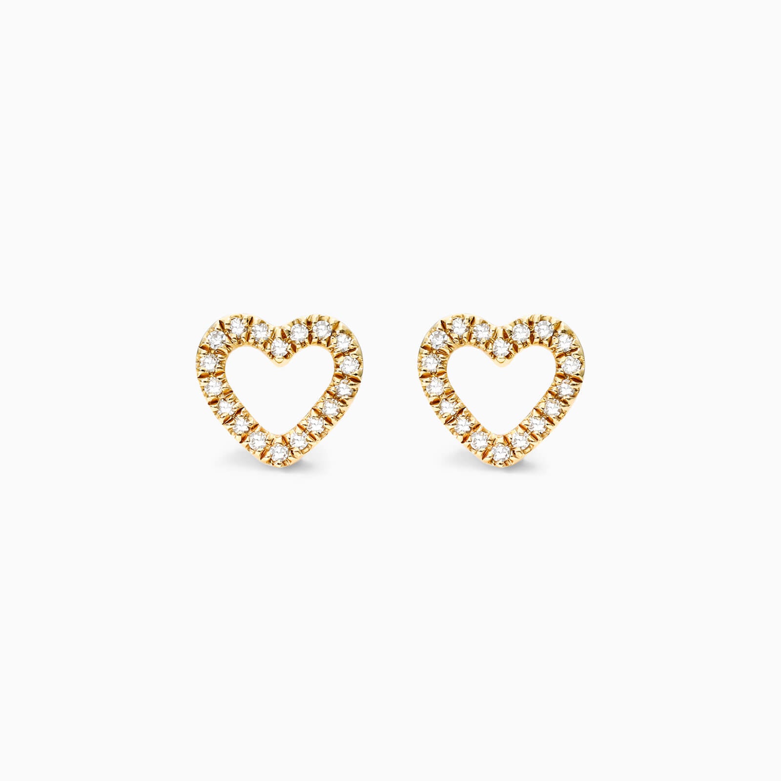 Brinco de Ouro 18k feminino Diamantes Heart II Luxo | New | Brincos, diamante, yellow | AUREA FINE JEWELRY