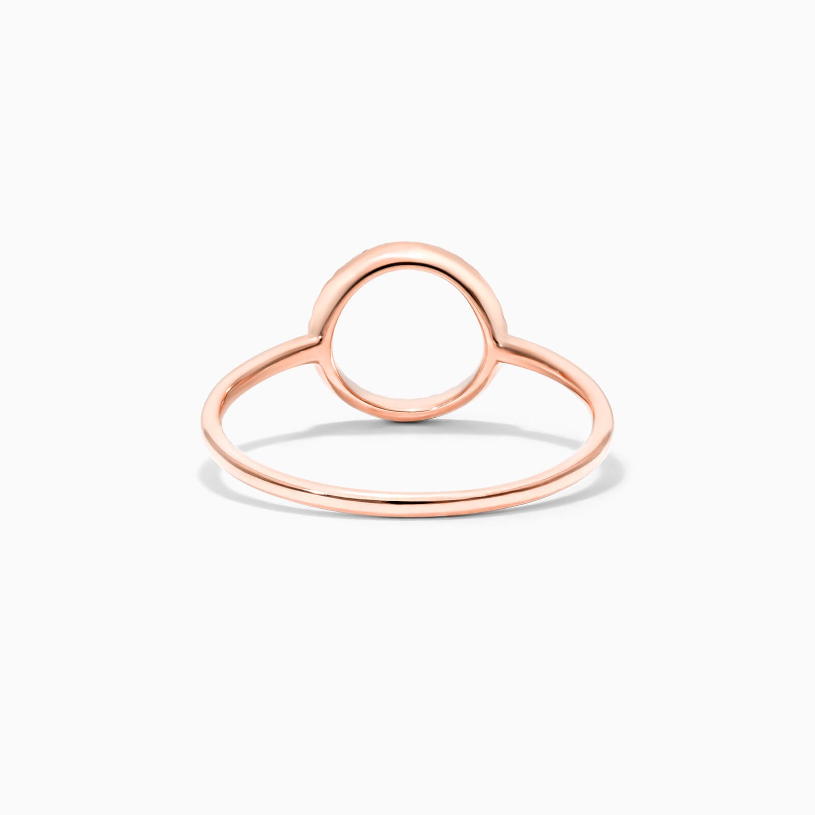 Anel Circulo De Diamante Aberto em Ouro 18k De Luxo