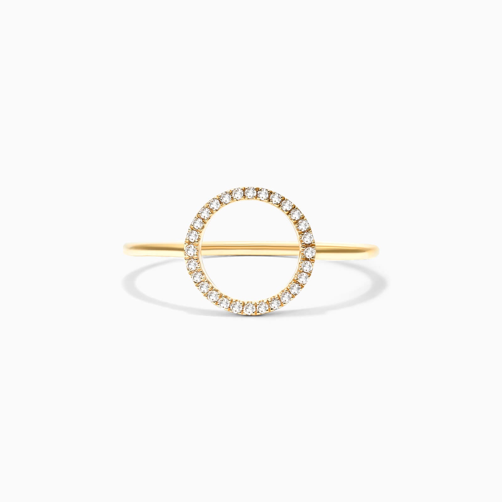 Anel Circulo De Diamante Aberto em Ouro 18k De Luxo | New | Anéis, diamante, yellow | AUREA FINE JEWELRY