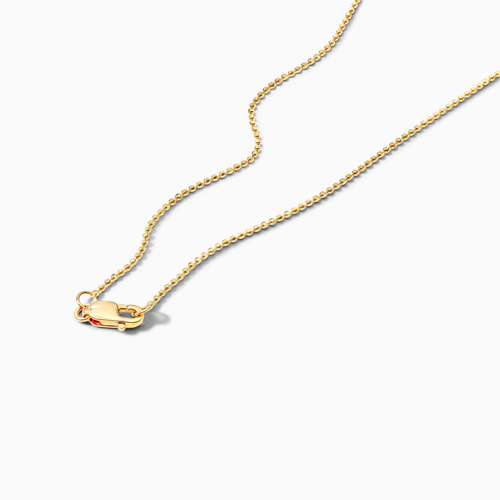 Colar Feminina Contas De Ouro Amarelo 18k C/ Diamante Solitario