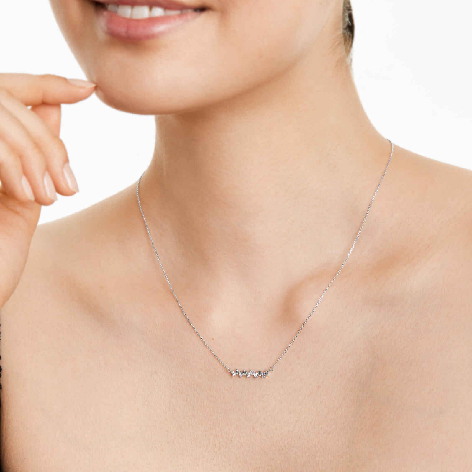Corrente feminina em Ouro 18k ponto de luz Luxo