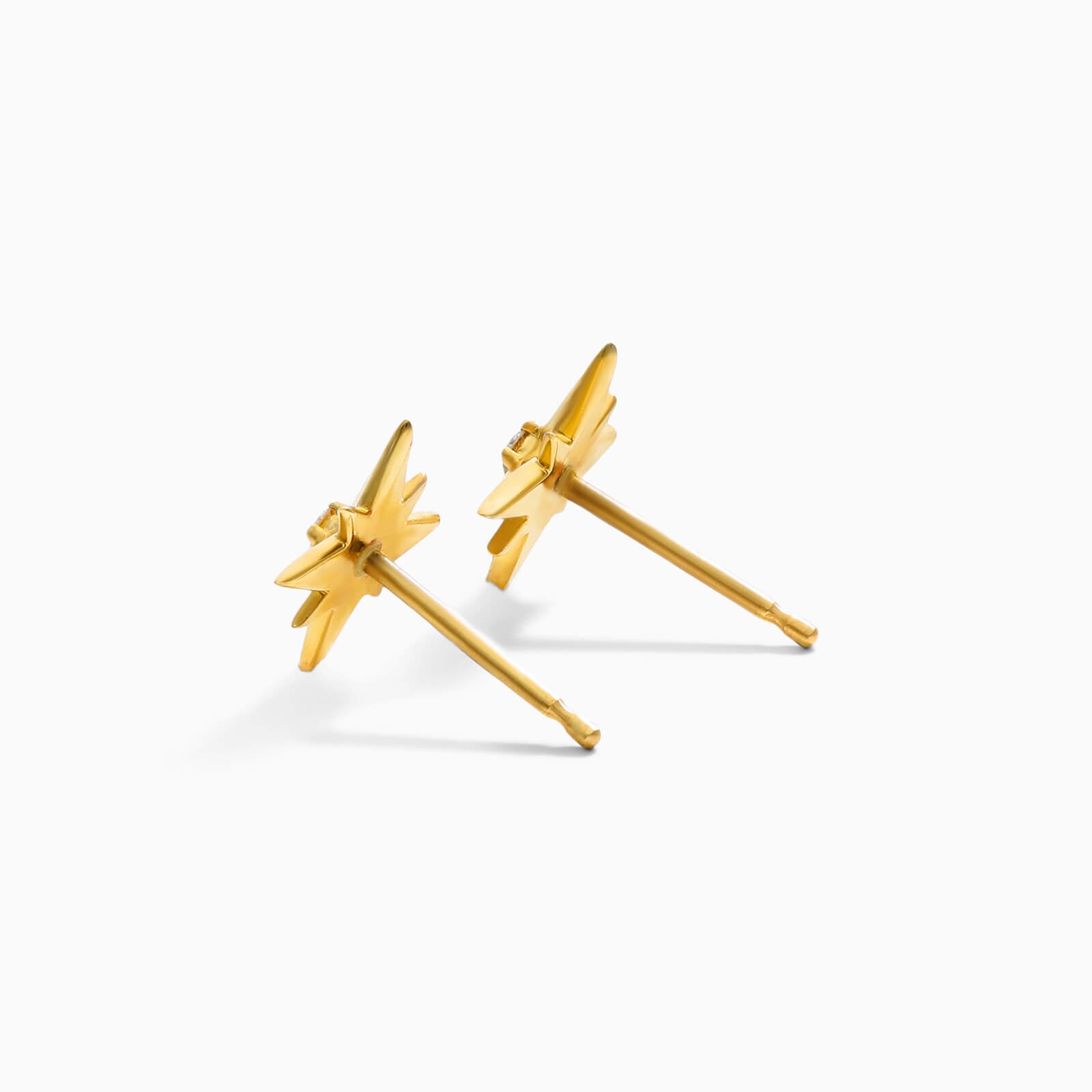 Brinco de Ouro 18k feminino Estrela Norte Diamantes Luxo