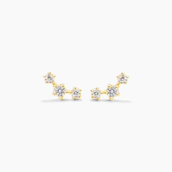 Brinco de  Ouro 18k feminino  Diamantes Constelar Luxo