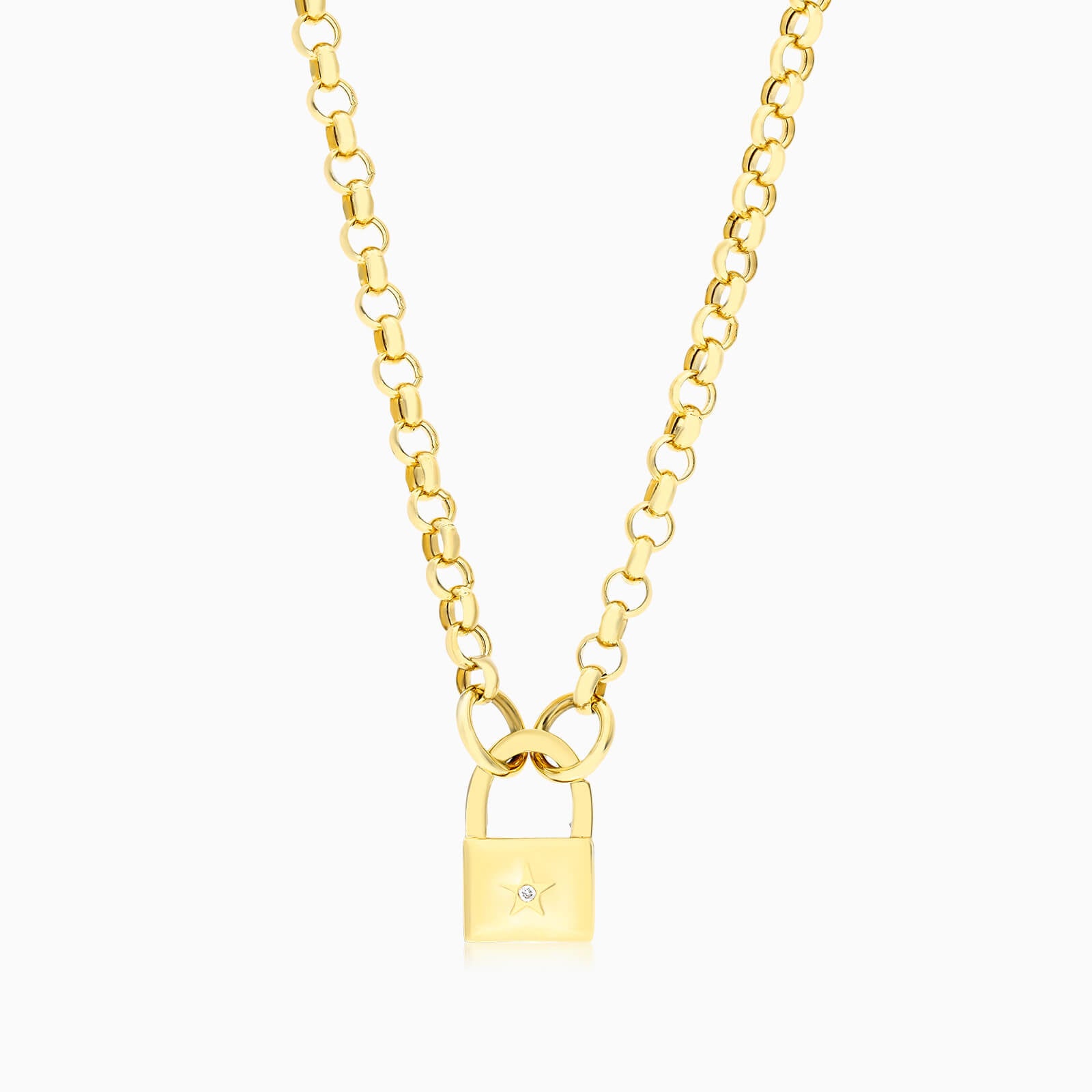 Corrente de Ouro Feminina 18k C/ Diamante em Cadeado Luxo | New | Celestial diamonds, Colares, diamante, yellow | AUREA FINE JEWELRY