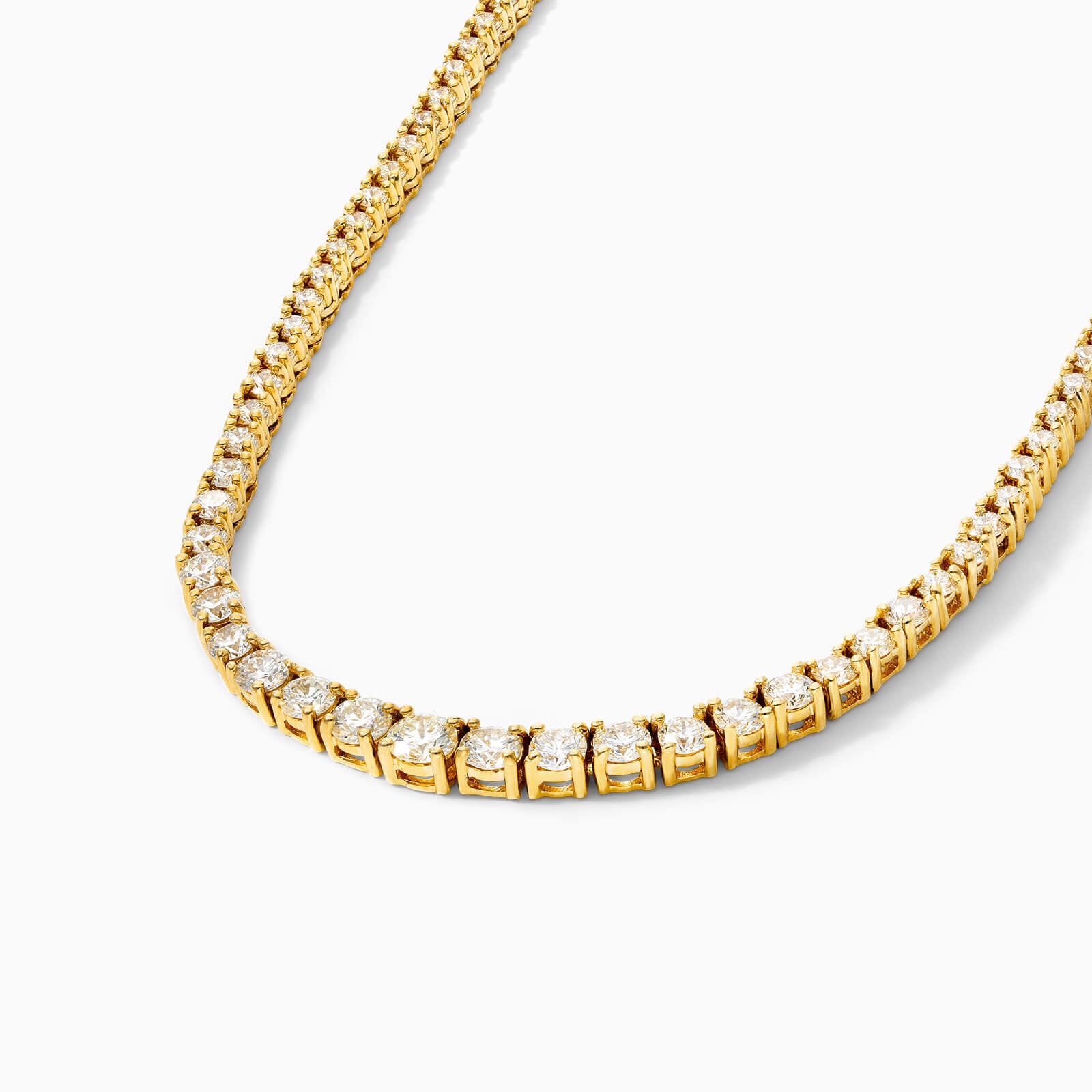 Corrente Riviera feminina em Ouro 18k diamantes 4 quilates Luxo