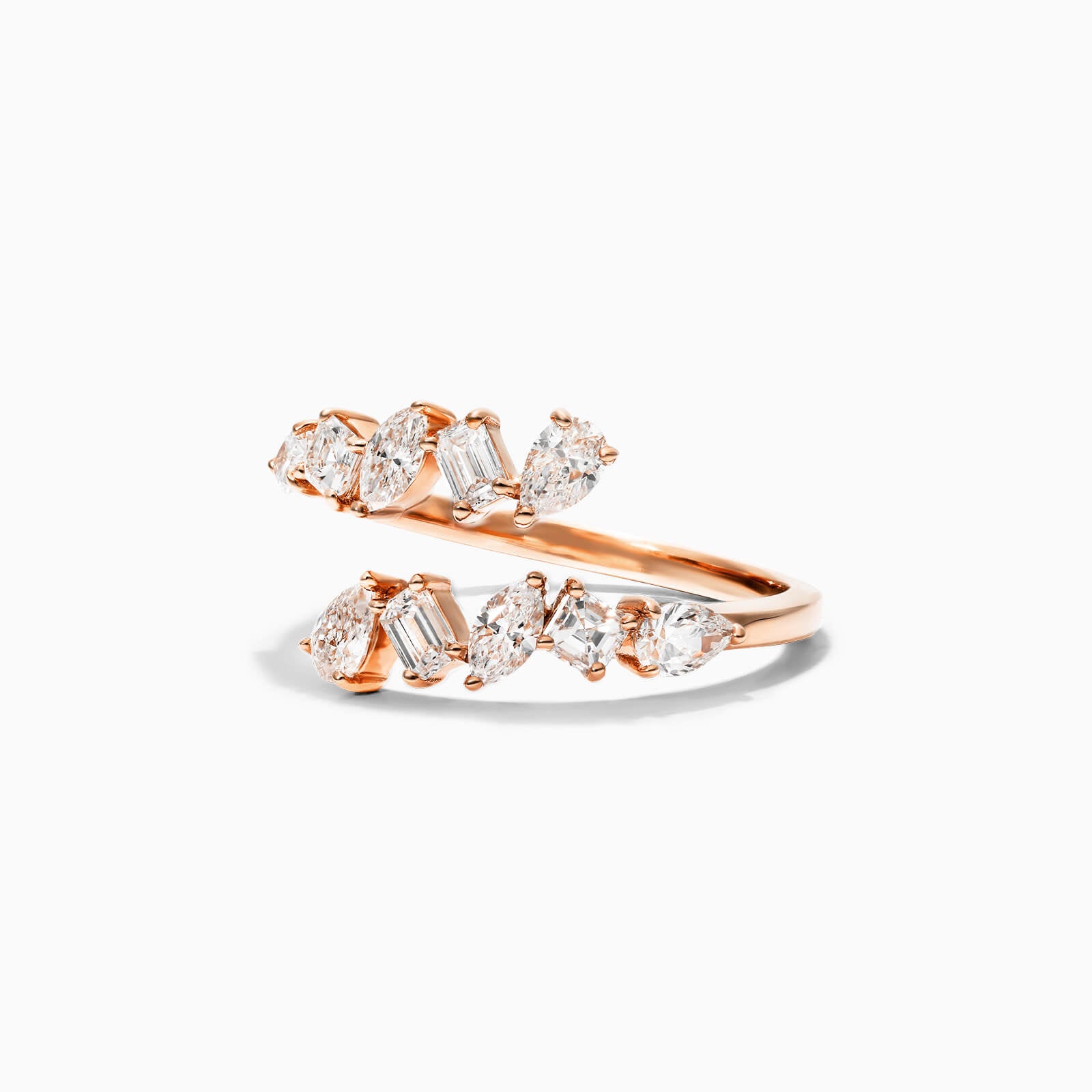 Anel De Ouro 18k Luxo de Diamantes Variados - AUREA FINE JEWELRY