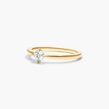 Anel  De Diamante Solitario noivado  em Ouro 18k luxo